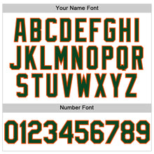 Load image into Gallery viewer, Custom White Green-Orange Line Authentic Baseball Jersey
