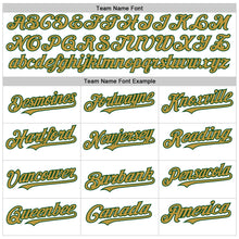 Load image into Gallery viewer, Custom White Green-Old Gold Line Authentic Baseball Jersey
