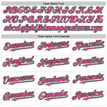 Load image into Gallery viewer, Custom White Green-Pink Line Authentic Baseball Jersey
