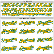 Load image into Gallery viewer, Custom White Kelly Green-Gold Line Authentic Baseball Jersey
