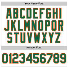 Load image into Gallery viewer, Custom White Kelly Green-Orange Line Authentic Baseball Jersey
