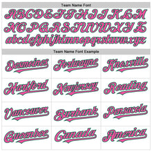 Load image into Gallery viewer, Custom White Kelly Green-Pink Line Authentic Baseball Jersey
