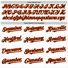 Load image into Gallery viewer, Custom White Brown-Orange Line Authentic Baseball Jersey
