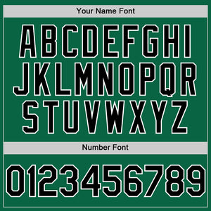 Custom Kelly Green Black-White Line Authentic Baseball Jersey