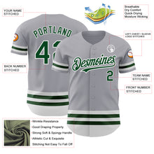 Load image into Gallery viewer, Custom Gray Green-White Line Authentic Baseball Jersey
