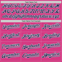 Load image into Gallery viewer, Custom Pink Navy-White Line Authentic Baseball Jersey
