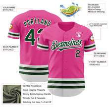 Load image into Gallery viewer, Custom Pink Green-White Line Authentic Baseball Jersey
