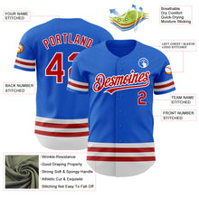 Load image into Gallery viewer, Custom Thunder Blue Red-White Line Authentic Baseball Jersey
