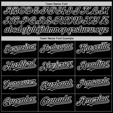Load image into Gallery viewer, Custom White Black 3D Pattern Design Gradient Style Twinkle Star Authentic Baseball Jersey
