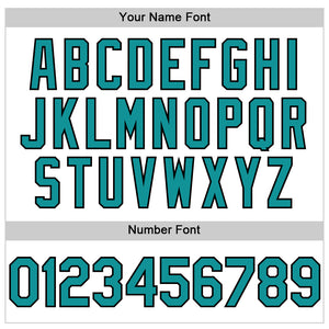 Custom White Teal-Black 3D Pattern Design Gradient Style Twinkle Star Authentic Baseball Jersey