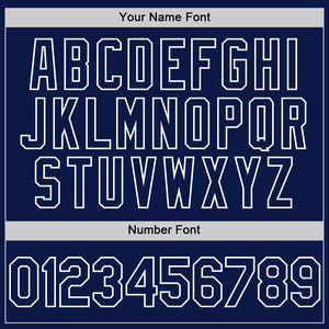 Custom White Navy 3D Pattern Design Gradient Style Twinkle Star Authentic Baseball Jersey