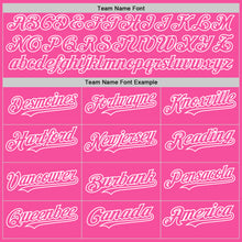 Load image into Gallery viewer, Custom White Pink 3D Pattern Design Gradient Style Twinkle Star Authentic Baseball Jersey
