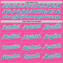 Load image into Gallery viewer, Custom Pink Teal-White 3D Pattern Design Gradient Style Twinkle Star Authentic Baseball Jersey
