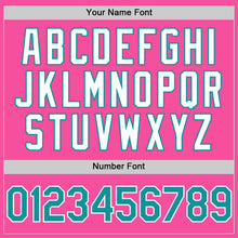 Load image into Gallery viewer, Custom Pink Teal-White 3D Pattern Design Gradient Style Twinkle Star Authentic Baseball Jersey
