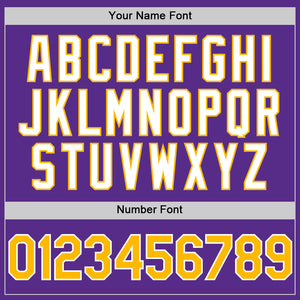 Custom Purple Gold-White 3D Pattern Design Gradient Style Twinkle Star Authentic Baseball Jersey