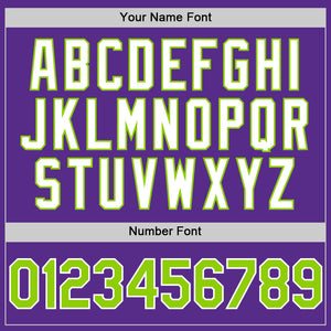Custom Purple Neon Green-White 3D Pattern Design Gradient Style Twinkle Star Authentic Baseball Jersey