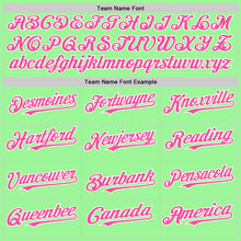 Load image into Gallery viewer, Custom Pea Green Pink-White 3D Pattern Design Gradient Style Twinkle Star Authentic Baseball Jersey

