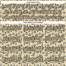 Load image into Gallery viewer, Custom Cream Black 3D Pattern Design Animal Snake Authentic Baseball Jersey
