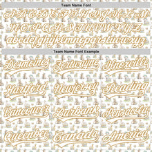 Load image into Gallery viewer, Custom White Old Gold 3D Pattern Design Animal Rabbit Sheep Chicken And Duck Authentic Baseball Jersey
