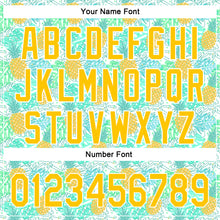 Load image into Gallery viewer, Custom Green Yellow-White 3D Pattern Design Fruit Pineapple Authentic Baseball Jersey
