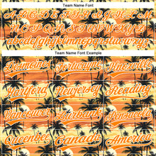 Load image into Gallery viewer, Custom Yellow Bay Orange-White 3D Pattern Design Tropical Hawaii Palm Trees Authentic Baseball Jersey
