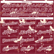 Load image into Gallery viewer, Custom Crimson White 3D Pattern Design Animal Crane Performance T-Shirt
