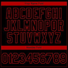 Load image into Gallery viewer, Custom Black Red 3D Pattern Design Animal Pitbull Dog Authentic Baseball Jersey
