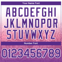 Load image into Gallery viewer, Custom White Purple-Pink 3D Pattern Design Gradient Style Animal Snake Authentic Baseball Jersey
