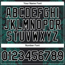 Load image into Gallery viewer, Custom Black Midnight Green-White 3D Pattern Design Animal Snake Authentic Baseball Jersey
