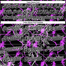 Load image into Gallery viewer, Custom Black Purple-White 3D Pattern Design Animal Snake Authentic Baseball Jersey
