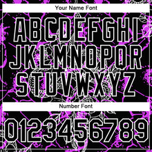 Load image into Gallery viewer, Custom Black Purple-White 3D Pattern Design Animal Snake Authentic Baseball Jersey
