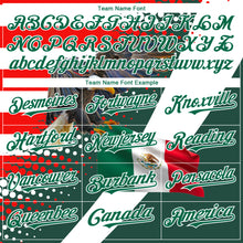 Load image into Gallery viewer, Custom White Red-Kelly Green 3D Mexico Authentic Baseball Jersey

