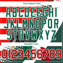 Load image into Gallery viewer, Custom White Red-Kelly Green 3D Mexico Authentic Baseball Jersey
