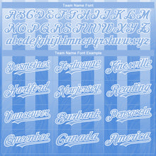 Load image into Gallery viewer, Custom White Light Blue 3D Pattern Design Stripes Authentic Baseball Jersey
