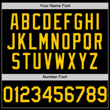 Load image into Gallery viewer, Custom Black Yellow-Kelly Green 3D Pattern Design Geometric Shapes Authentic Baseball Jersey
