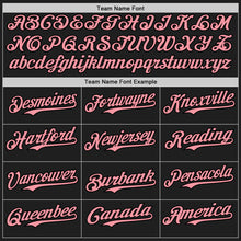 Load image into Gallery viewer, Custom Black Medium Pink 3D Pattern Design Confetti Authentic Baseball Jersey
