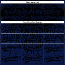Load image into Gallery viewer, Custom Black Navy 3D Pattern Design Abstract Wave Authentic Baseball Jersey
