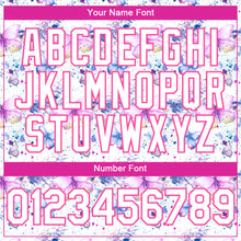 Load image into Gallery viewer, Custom White Pink 3D Pattern Design Animal Butterfly Authentic Baseball Jersey
