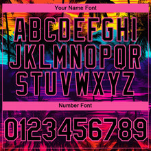 Load image into Gallery viewer, Custom Black Pink 3D Pattern Design Tropical Hawaii Palms Trees Authentic Baseball Jersey
