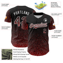 Load image into Gallery viewer, Custom Black Red-White 3D Pattern Design Abstract Colorful Glittering Dot Authentic Baseball Jersey
