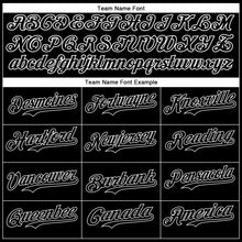 Load image into Gallery viewer, Custom White Black 3D Pattern Design Rave Branch Authentic Baseball Jersey
