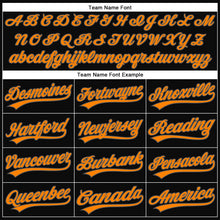 Load image into Gallery viewer, Custom Black Bay Orange-Steel Gray 3D Halloween Authentic Baseball Jersey
