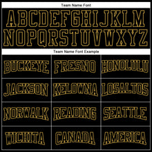 Load image into Gallery viewer, Custom Stitched Black Old Gold 3D Pattern Design Gradient Square Shape Sports Pullover Sweatshirt Hoodie
