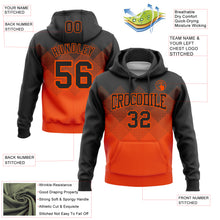 Load image into Gallery viewer, Custom Stitched Black Orange 3D Pattern Design Gradient Square Shape Sports Pullover Sweatshirt Hoodie
