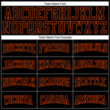 Load image into Gallery viewer, Custom Stitched Black Orange 3D Pattern Design Gradient Square Shape Sports Pullover Sweatshirt Hoodie
