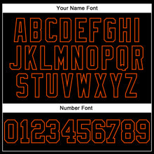 Load image into Gallery viewer, Custom Stitched Black Orange 3D Pattern Design Gradient Square Shape Sports Pullover Sweatshirt Hoodie

