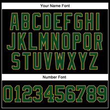Load image into Gallery viewer, Custom Stitched Black Green-Old Gold 3D Pattern Design Gradient Square Shape Sports Pullover Sweatshirt Hoodie
