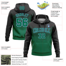 Load image into Gallery viewer, Custom Stitched Black Kelly Green-Light Blue 3D Pattern Design Gradient Square Shape Sports Pullover Sweatshirt Hoodie
