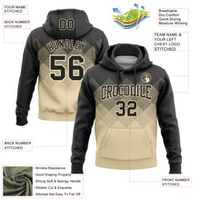 Load image into Gallery viewer, Custom Stitched Black Cream 3D Pattern Design Gradient Square Shape Sports Pullover Sweatshirt Hoodie
