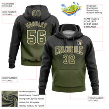 Load image into Gallery viewer, Custom Stitched Black Olive-Cream 3D Pattern Design Gradient Square Shape Sports Pullover Sweatshirt Hoodie
